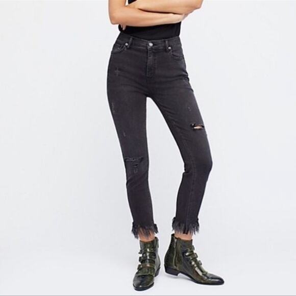 Free People Great Heights Frayed Jeans Size 24 - Picture 11 of 11